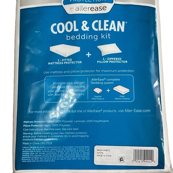 Twin/Twin XL 2 Piece Perfect Protection Cool & Clean Bedding Kit boxDM - Picture 2 of 2
